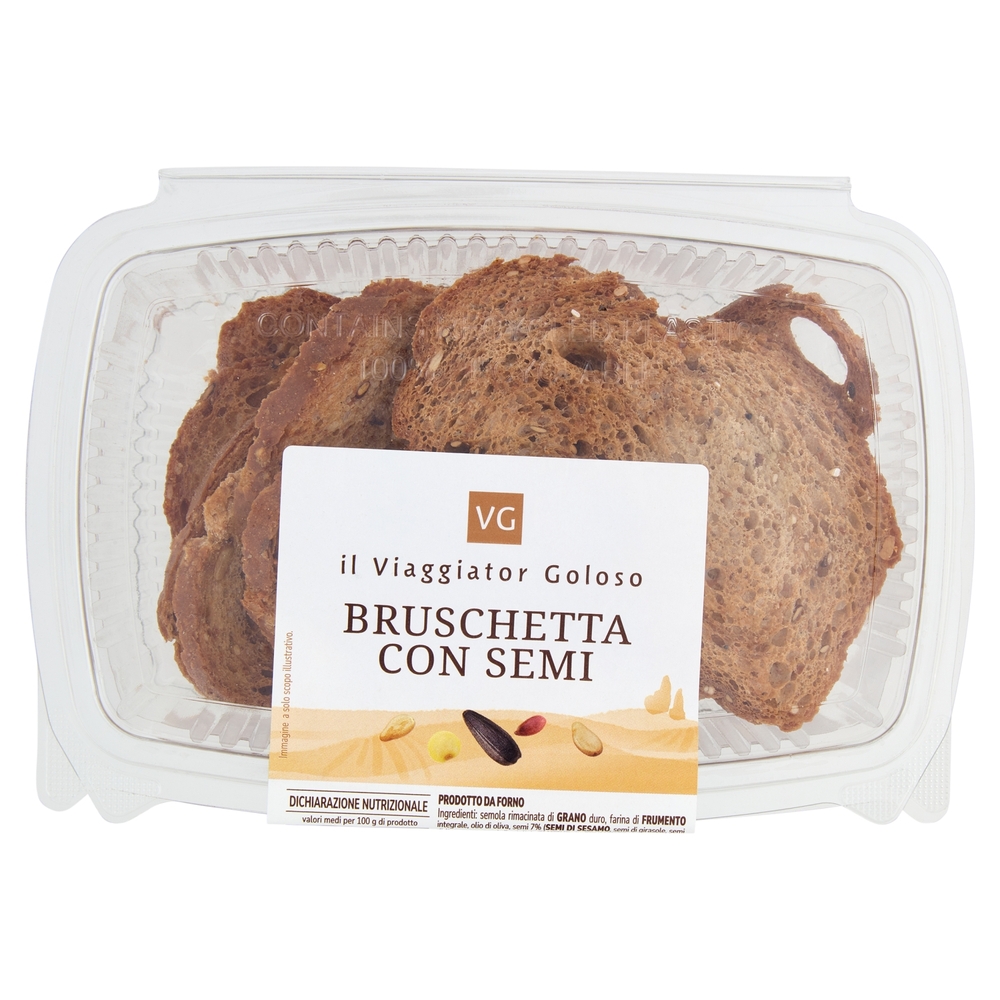 Bruschetta con Semi Il Viaggiator Goloso